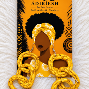 Sunshine Cascade Handwoven African Statement Earrings