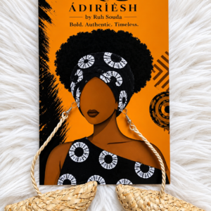 Natural Crescent Handwoven African Statement Earrings