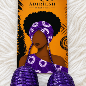 Royal Purple Bell Handwoven African Statement Earrings