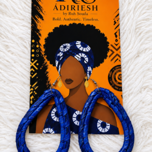 Blue Statement Handwoven African Statement Earrings