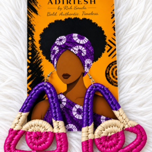 Pink Prism Handwoven African Statement Earrings