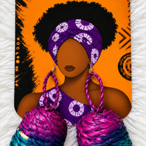 Jewel Basket Handwoven African Statement Earrings