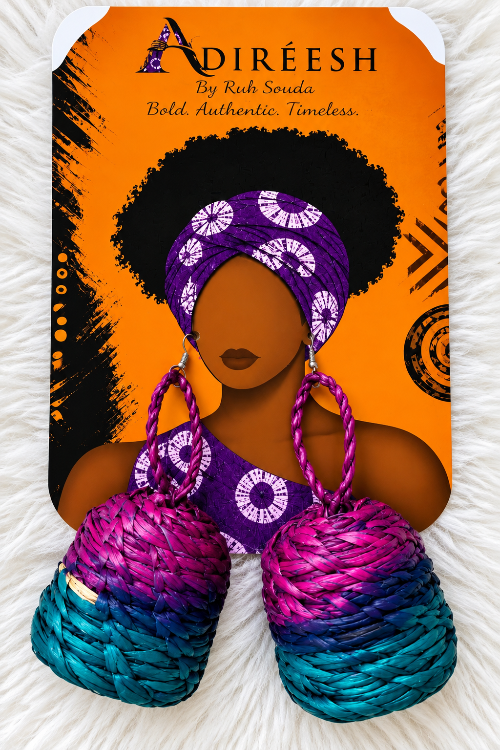 Jewel Basket Handwoven African Statement Earrings