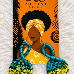 Tropical Lagoon Handwoven African Statement Earrings